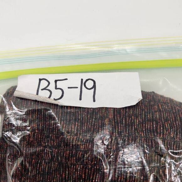 Anthropologie Shimmer Puff Sleeve Smocked Cropped Peplum Top Small Cocoa Brown - Picture 12 of 12